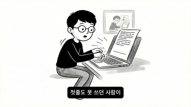 프레임을 바꾸자 문장이 보이기 시작하는 장면