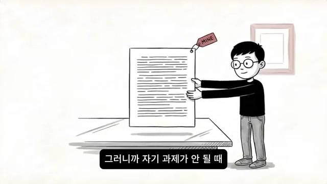 내 문서이지만 타인모드로 진입하는 장면