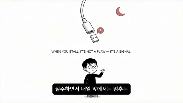 멈춤은 결함이 아니라 신호라는 최종 슬로건