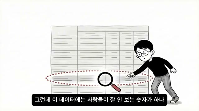숨겨진 숫자를 확대하는 장면