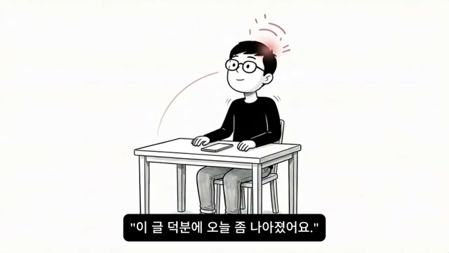 “이 글 덕분에 오늘 좀 나아졌어요”라는 확인 신호