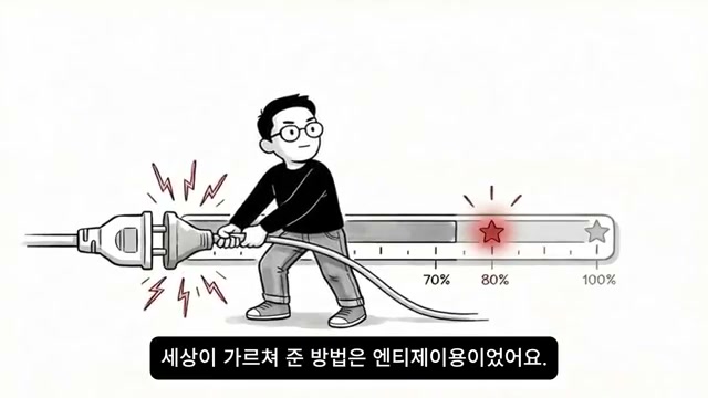70~80%에서 플러그를 뽑아 버리는 비유