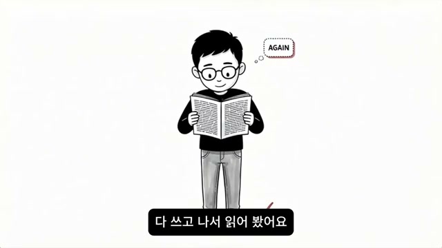 다시 읽고 싶은 마음을 암시하는 AGAIN 이미지
