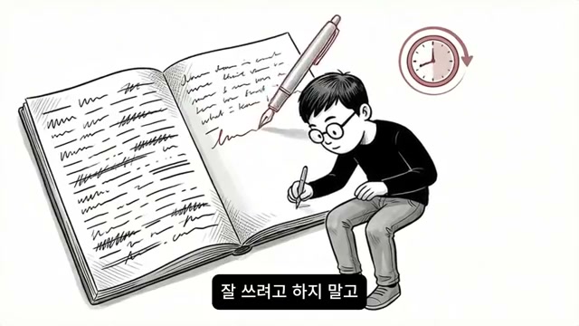 메모장에 자유롭게 쓰는 장면