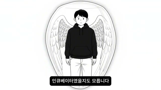 날개 달린 인큐베이터 안에 선 인물